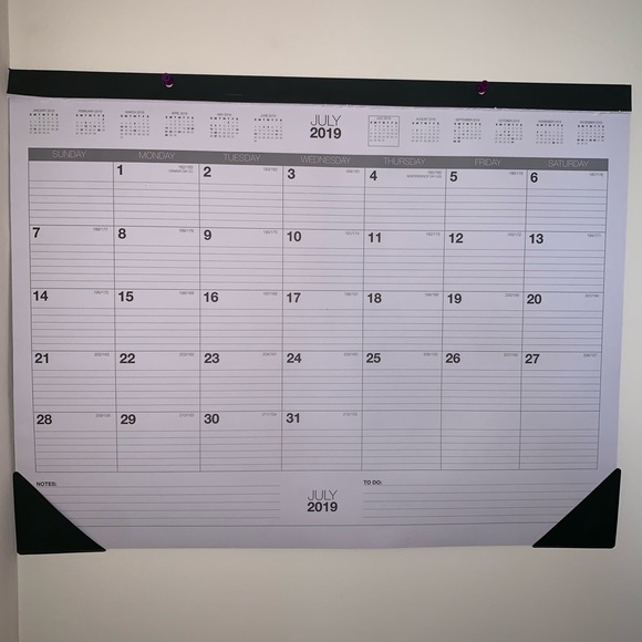 Staples Office Desk Calendar For The Rest Of The Year Poshmark